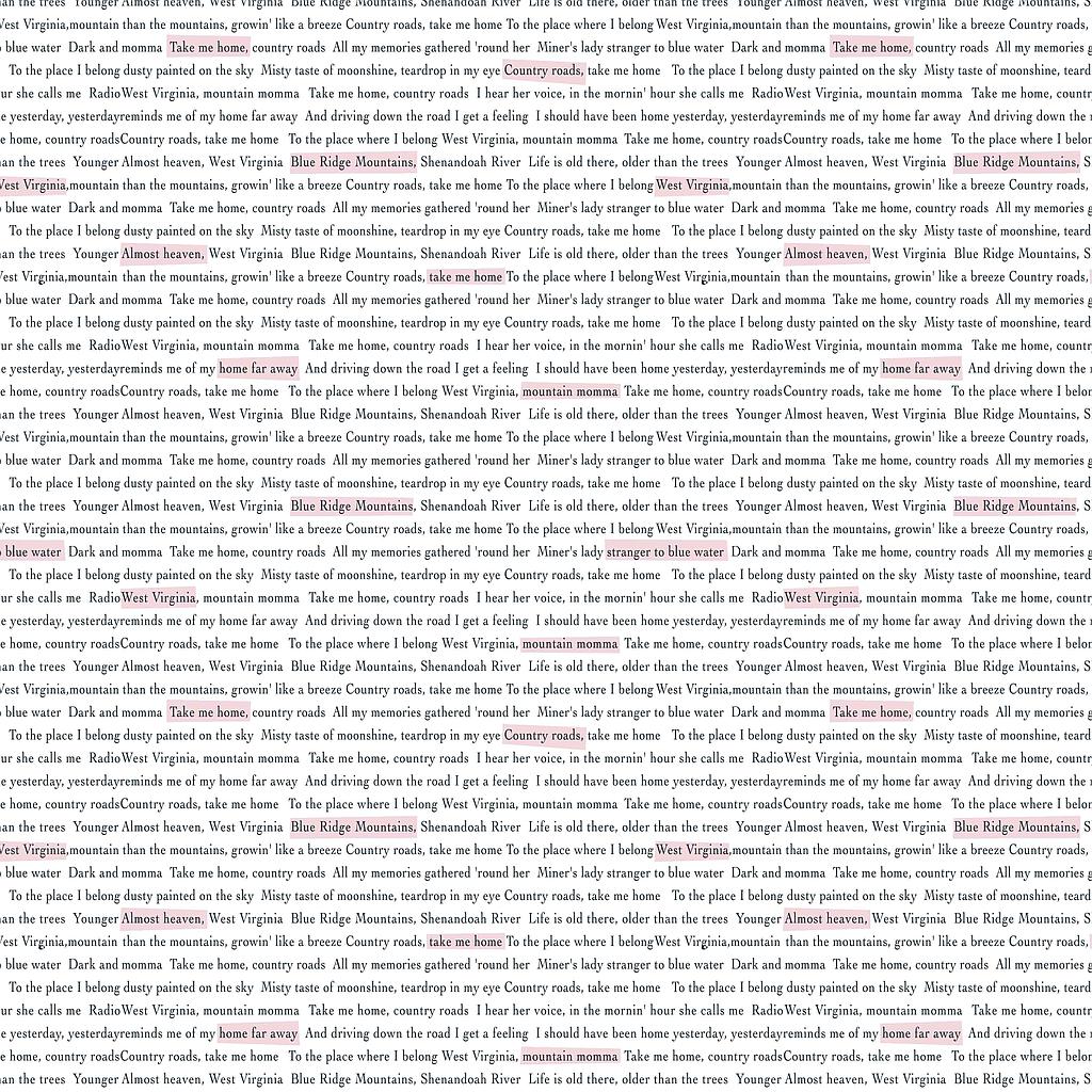 PC-CR20162, Country Roads