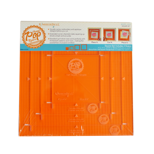 Orange Pop Rulers, Square Set