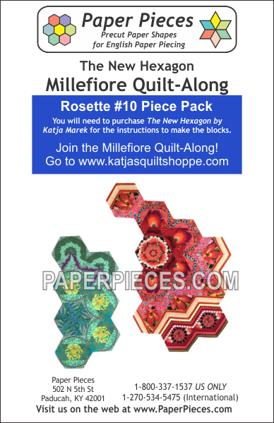 Rosette 10, Millefiori Quilt-Along without book, by Katja Marek
