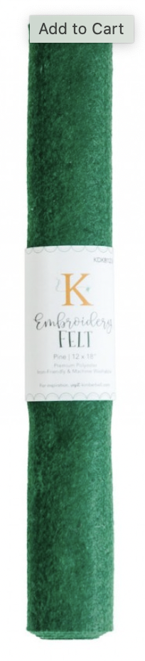 KDKB1238, Embroidery Felt - Pine