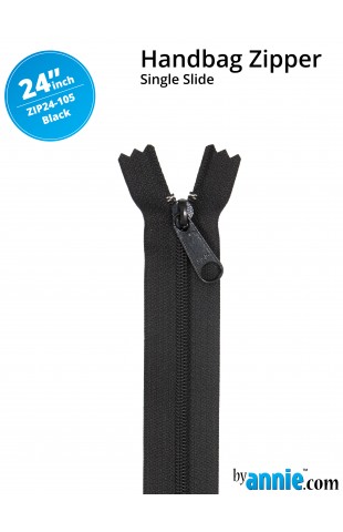 ZIP24-105, Zipper 24" Black,  ByAnnie