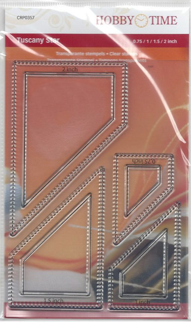 CRP0357, Tuscany Star (1", 1-1/2" and 2") - Quiltstamps