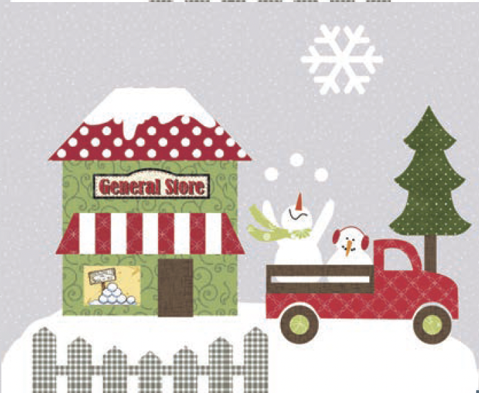 THQFROSTY-BOM3, Frosty Goes to Town, BOM-3, including fabric, pattern by The Quilt Company