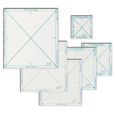 QID2056, Fussy Cut Ruler Set by Eleanor Burns 6 ct, Complete