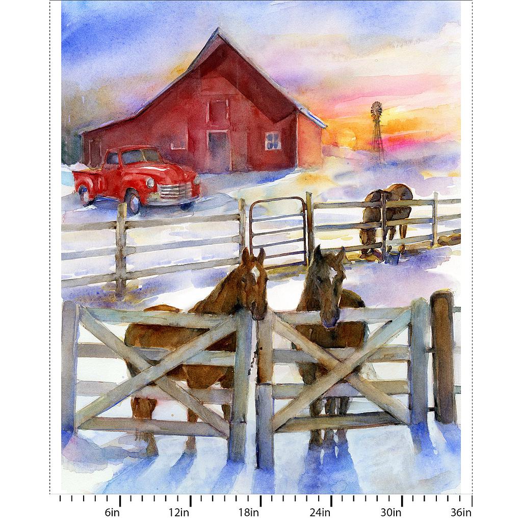 RSD-PANEL,19290, Snowfall on Range  (90 x 105 cm)