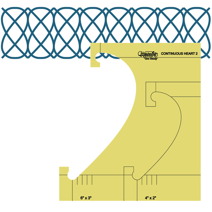 WT-CHB2-HS, Continuous Hearts Border Tool (Large) High Shank, Westalee