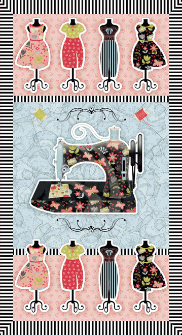 RSD-PANEL, SEF6677P-79-PNL, Love you Sew  (60 x 105 cm)