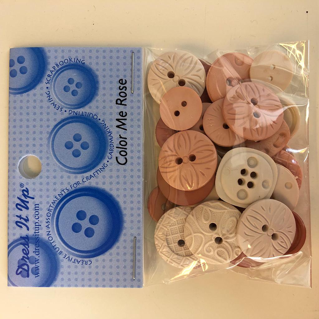 Gekleurde ronde knoopjes … Lichtroze