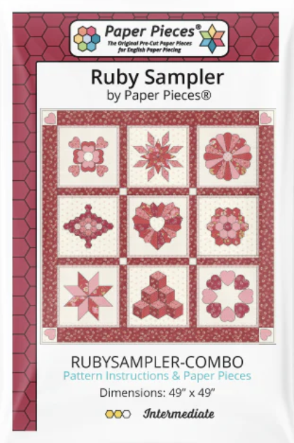 RUBYSAMPLER-COMBO, Ruby Sampler by Paper Pieces®, Ruby Sampler Pattern + Paper Pieces