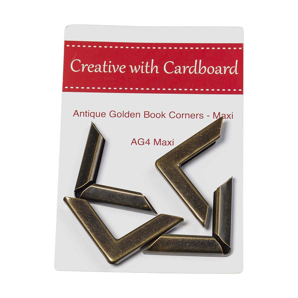 CWC-AG4 Maxi, 4 Antique Golden Book Corners Large