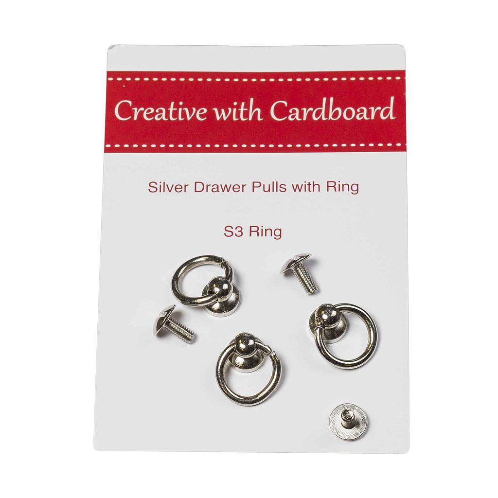 3 Silver Drawer Pulls