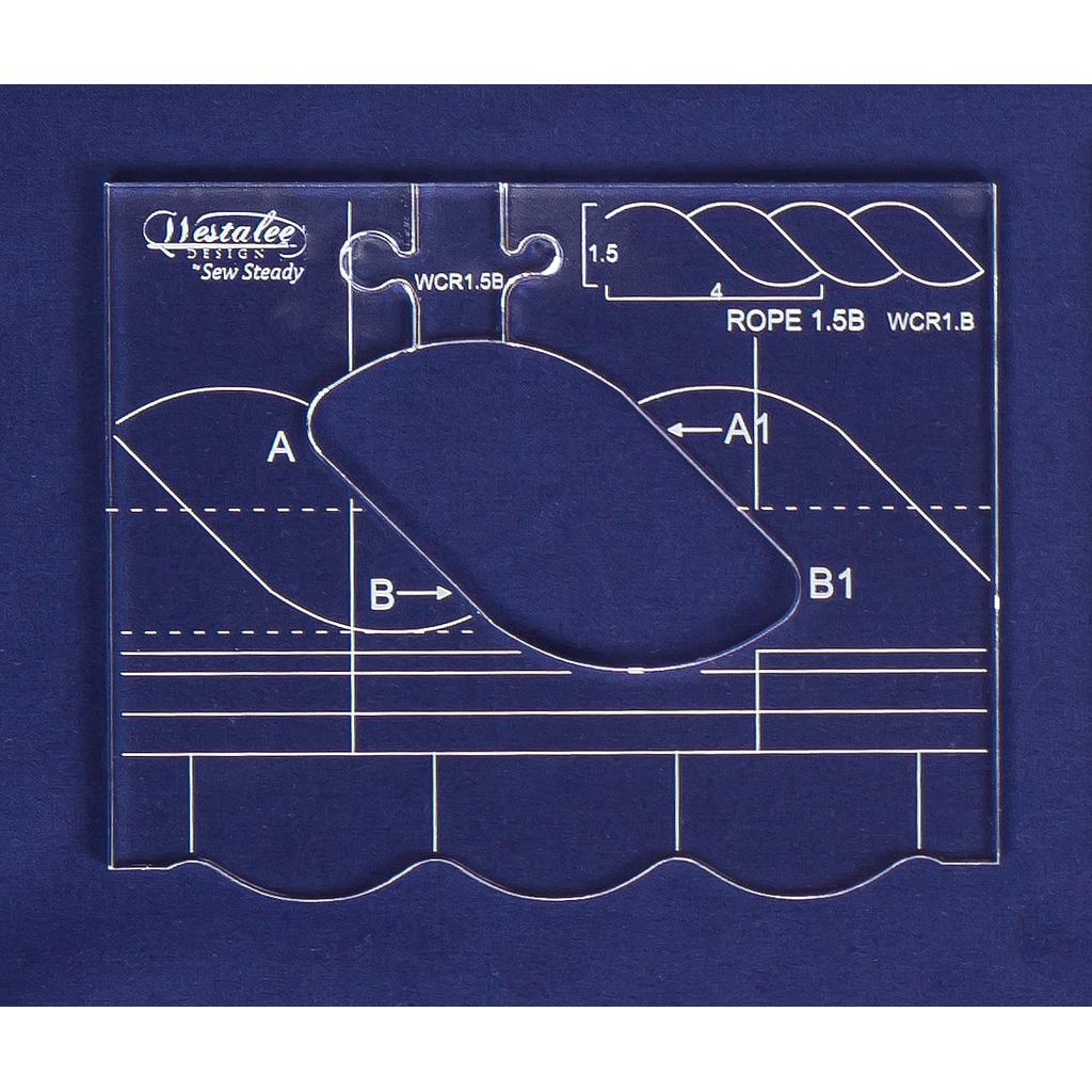 WT-WCR1.5B-LS, Westalee Design 1.5″ CONTINUOUS ROPE AND ECHO TEMPLATES, Low Shank