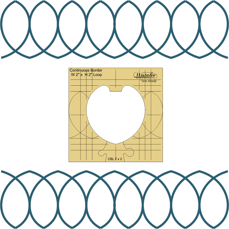 WT-CBL 2x2-HS, Westalee Design, 2″ x 2″ Continuous Border Loop Template High Shank 