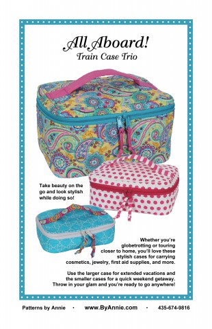PBA244, All Aboard! Train Case Trio, Byannie Patterns