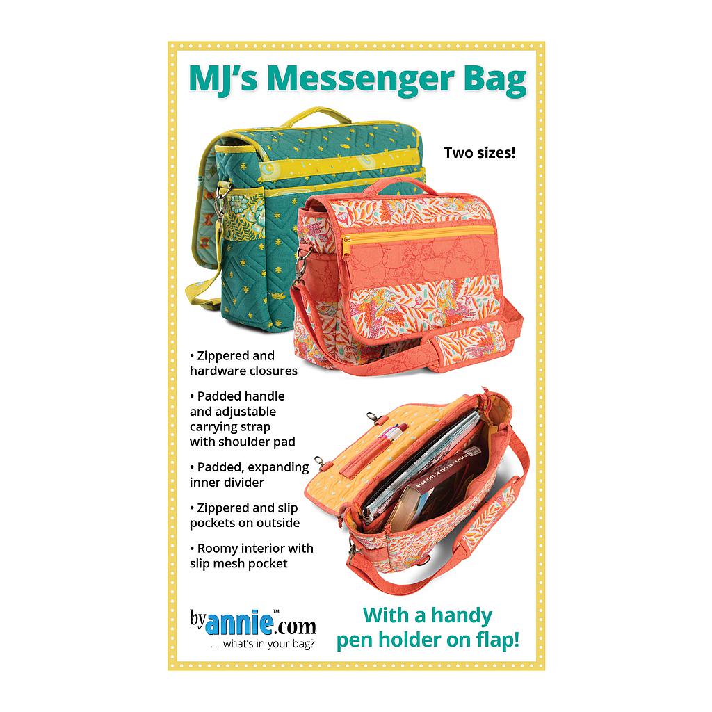 PBA261, MJ'S MESSENGER BAG, ByAnnie Patterns