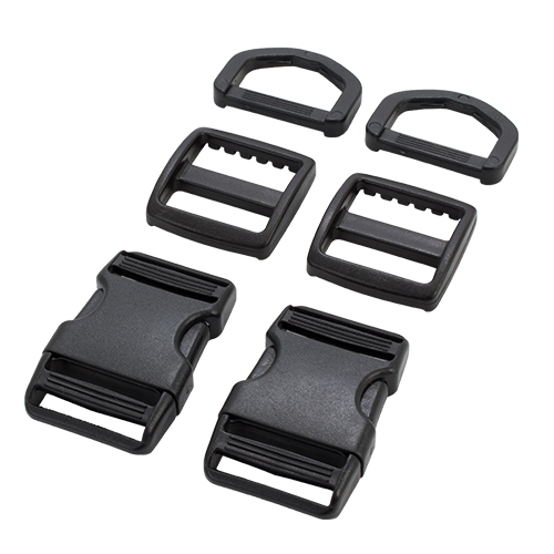 HAR1--B-SET-1700, Hardware Set 1700- 1" Black Plastic 6 pieces. ByAnnie
