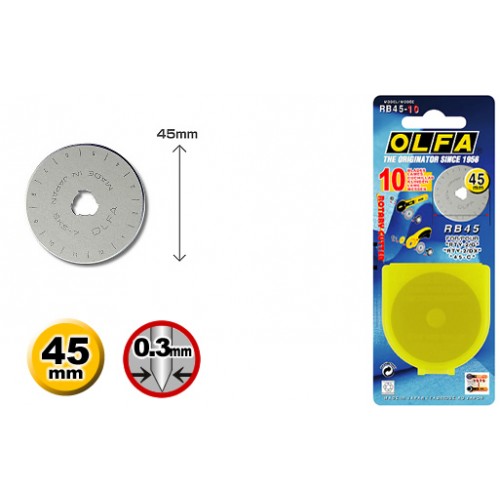 OLFA 10pc Spareblade (45mm)