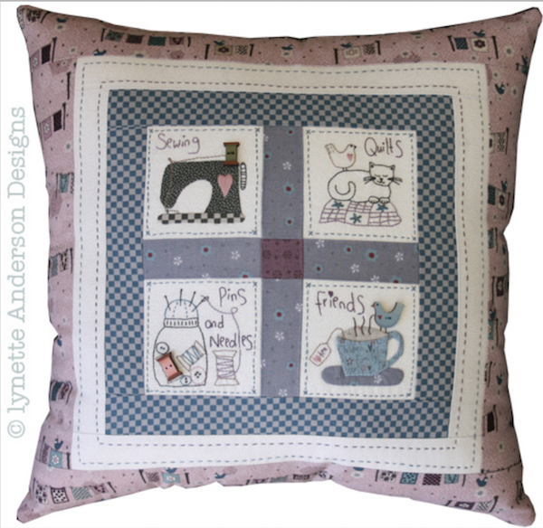 LA-Y386, Pattern, Sewing Friends Pillow
