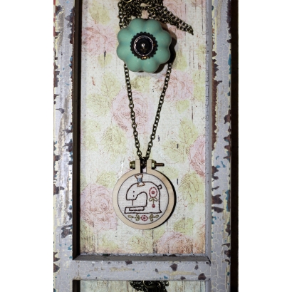 TBH-D316, Sewing Mini Hoop Necklace including Hoop and Necklace