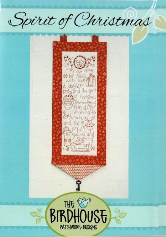 TBH-D336, Spirit of Christmas (8" x 22") Pre-printed Fabric and Pattern