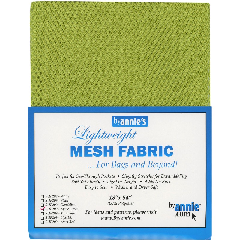 SUP209-APPLE GREEN, Mesh Apple Green, 125 cm x 45 cm (18x54 inches) ByAnnie
