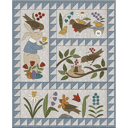 ATN1421-ATN1424, Pattern, Set (4 in total) Berties Spring, by Bonnie Sullivan (English)