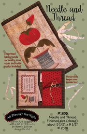 ATN1805, Pattern, and Pre-printed fabric, Needle and Tread, Sewing case Cover by Bonnie Sullivan  (English)