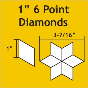 1" 6 Point Diamonds, 75 Pieces