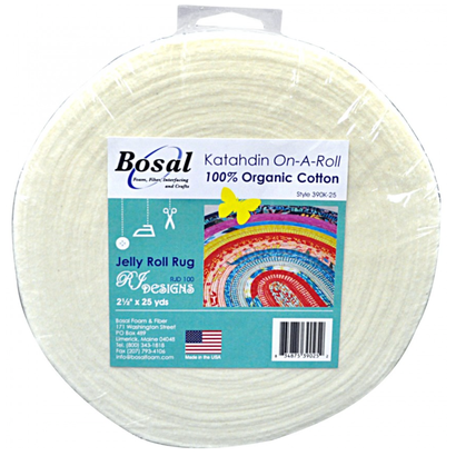	BOS390K-25, Katahdin On-A-Roll, Jelly Roll Rug 2.5" x 25 yds