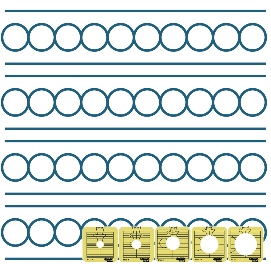 Between the Lines Set (BTL 0.25",0.5",1",1.5",2") Low Shank (BTL5SET)