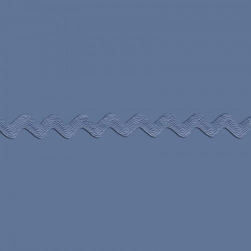 GAN765041-332, Dusty Blue Ric Rac (0.625", 150mm) - 24 YDS