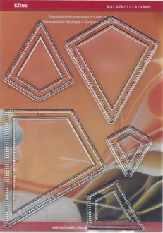 CRP0184, Set of Kites in 5 sizes (1/2", 3/4", 1", 1-1/2" and 2") - Quiltstamps