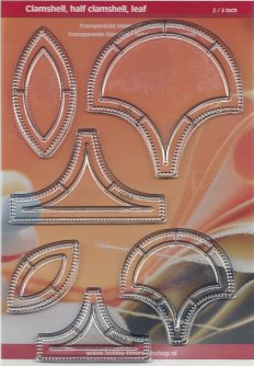 CRP0186, Clamshell, Half Clamshell and Leaf in 2 sizes (2"-3") - Quiltstamps