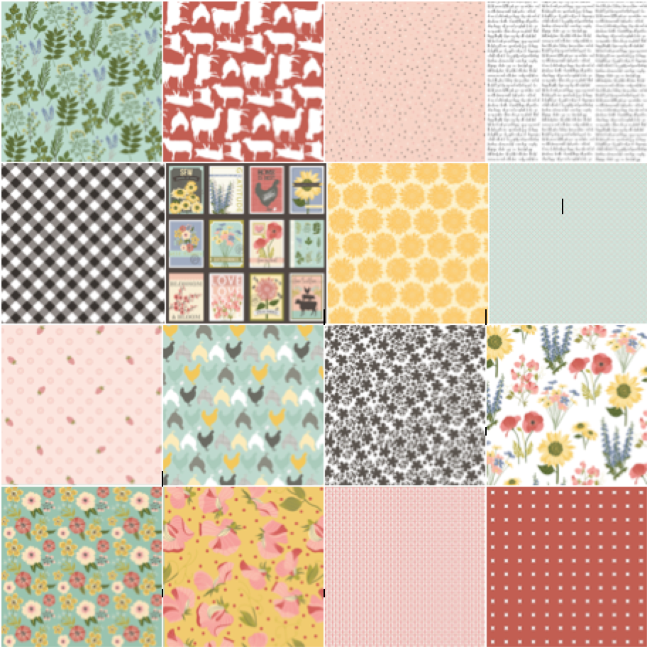 SALE! Prairie Sisters set1, Fat Quarter Bundle (16 pcs) by Poppie Cotton