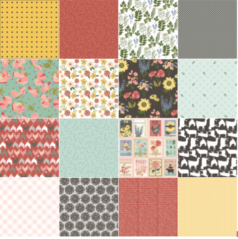 SALE! Prairie Sisters set2, Fat Quarter Bundle (16 pcs) by Poppie Cotton