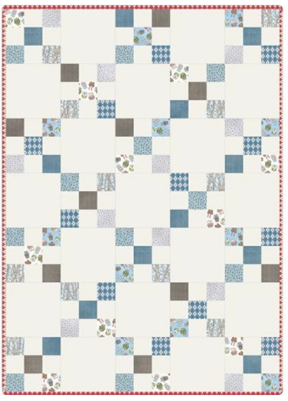 SALE! Forest Friends, Pre-cut Irish Chain Quilt (30" x 42")