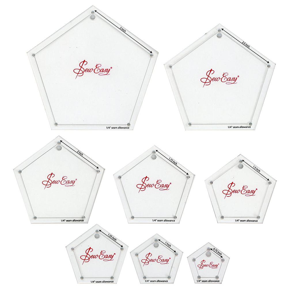 Mini Pentagons 8pc Template Set