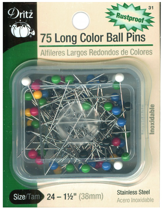 PIN QUILT SZ 24 1.5" 75CT MULT PK OF 6 EA